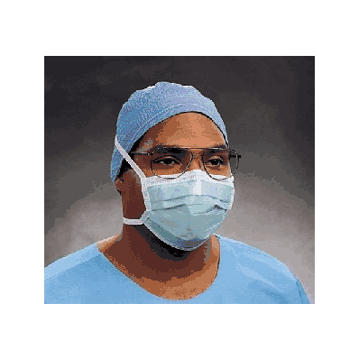 Mask, Surgical, Anti Fog, Pleated, Tie, Grn -