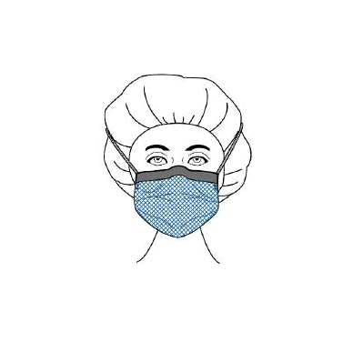 Surgical Mask With Face Shield Dualgard Pleat