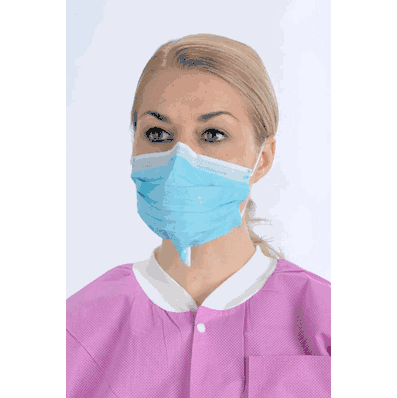 Surgical Masks with Ties-On, Level 3, color SKY BLUE