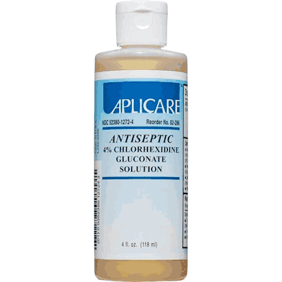 Solution Scrub, 4% Chg 4 Oz. 48 bottles/case