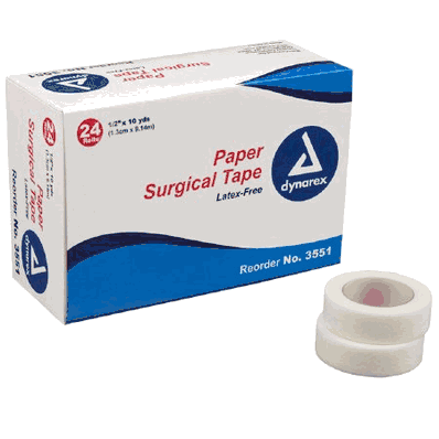 Surgical Tape Paper, 1/2 inch x 10 Yards