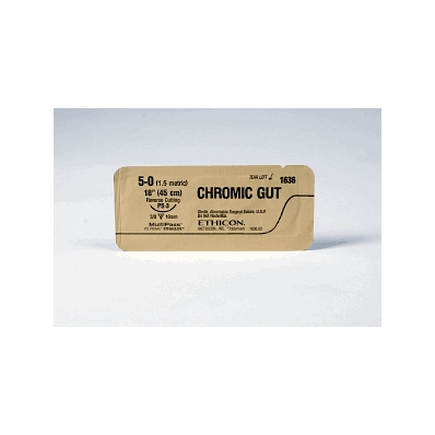 Suture, 4/0 18 Chromic Gut, Ps-5 - Medline