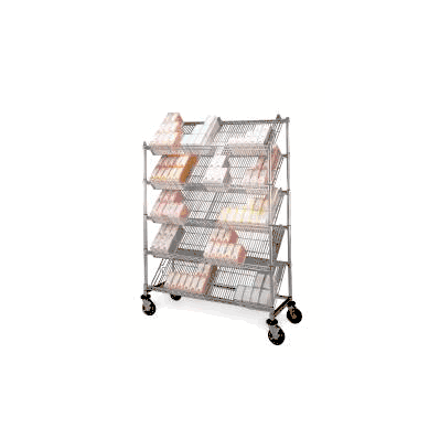 Suture Cart Chrome 18 X 48 X 70 Inch 5 Shelve