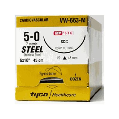 Suture, D-special 4 Steel B&S Mono - Medline
