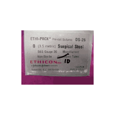 Suture Ethi-pack Stainless Steel, Monofilame