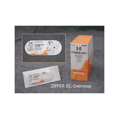 Suture, Ethibond-excel, Green, 3/0, 18", Fs-1
