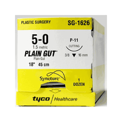 Suture, Plain, 3/0, 54", G-203, Ties, 135 Cm