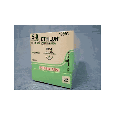 Suture, Pliabilized, Mono, Blk, 4/0, 18", P-3