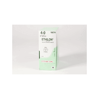 Suture, Pliabilized, Mono, Blk, 4/0, 18", Ps-