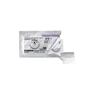 Suture Safil Polyglycolic Acid, Braided Abso