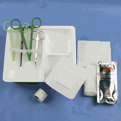 Suture Set contains Tray, Forcep, Scissor Straight