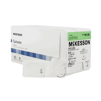 Suture, Size 5-0, 10", 1 Needle 12 mm