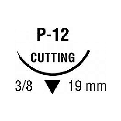 Suture, Surgipro-iI, Blue, 4/0, 18", P-12 - M