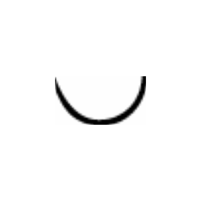 Suture With Needle, 5.51 mm x 1/2 Circle Si
