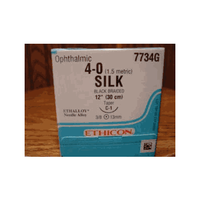 Perma-Hand Silk, Braided Suture 4-0 12" C1. 12/bx 7734G