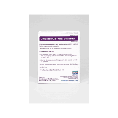 Swabstick, Chlorascrub Maxi, 5.1ml, 1'S - Med