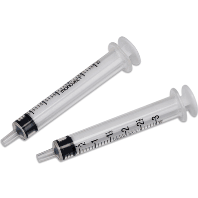 Syringe 3 mL, Luer Slip Bulk Non-Sterile 1000/cs
