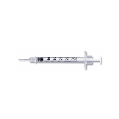Syringe, Ins, 0.3ml 29g X 1/2" - Medline