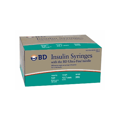 Syringe, Insulin, 1ml, 30gx 1/2" - Medline