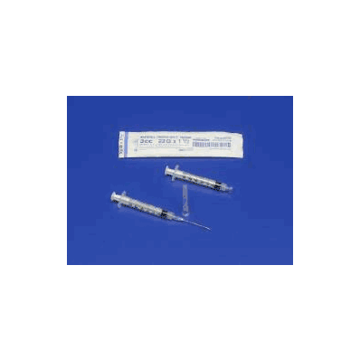 Syringe with Hypodermic Needle, 20 Ga x 1-1/4", 3 mL