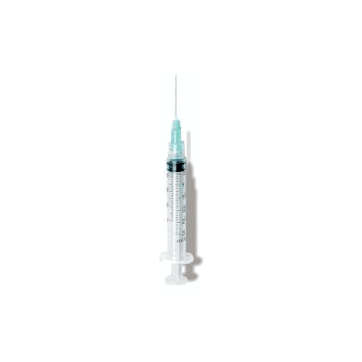 Syringe With Hypodermic Needle 3 Ml 22 Gauge