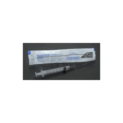 Syringe with Hypodermic Needle, 3 mL 22 ga x 1.50"