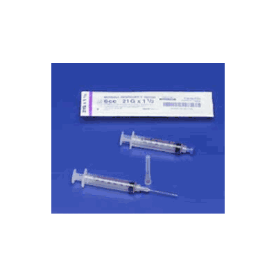 Syringe With Hypodermic Needle Monoject 6 Ml