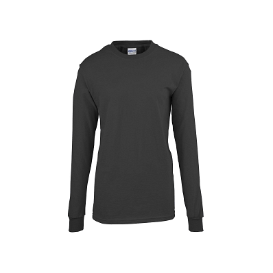 T-shirt, Black, 100% Cotton, L / S, 4xl - Med