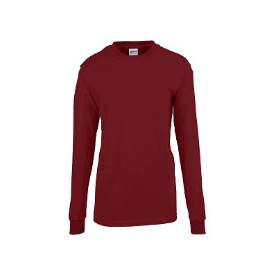 T-shirt, Cardinal, 100% Cotton, L / S, Xl - M