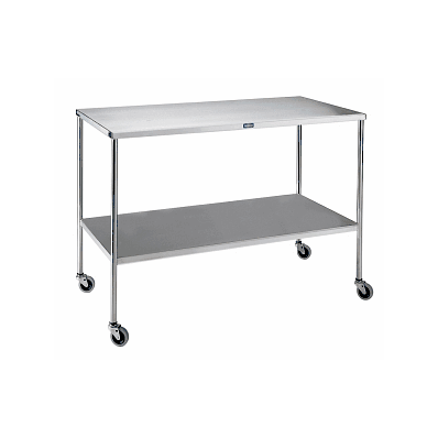 Table, Instrument, Ss, W/Shelf - Medline
