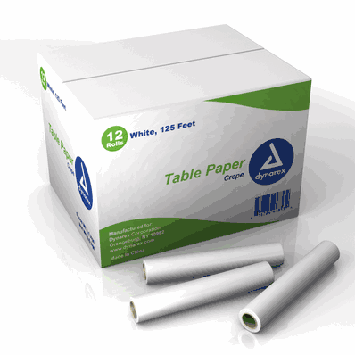 Table Paper Exam, Crepe, 125 Ft. - 12/Cs - Dy
