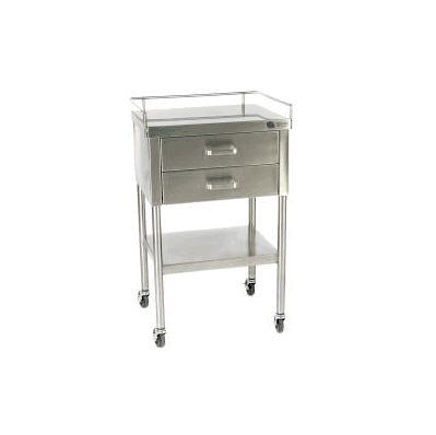 Table, Utility Two Drawers 20"Wx34"H Rail D/S