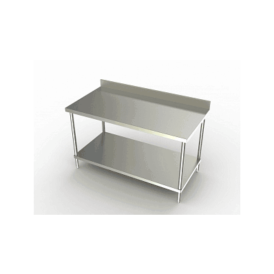 Table, Work, Ss, Tsb Series, W/Backsplash - M