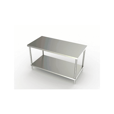 Table, Work, Ss, W/Shelf, 24x48x35 - Medline