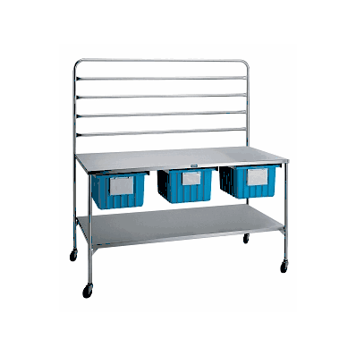 Table, Work, W/Shelf, Casters, 32x60 - Medlin