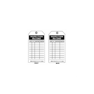 Tag Inspection Record 3 X 5-3/4 Inch - Label,