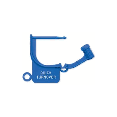 Tag, Locking F/Quick Turn-over Blu (100/Pk) -