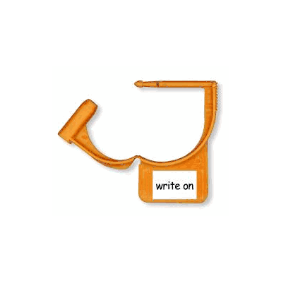 Tamper Evident Locking Tag Snap-lock Orange -