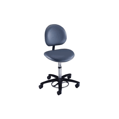 Task Chair Blue / Black Without Arms Vinyl -