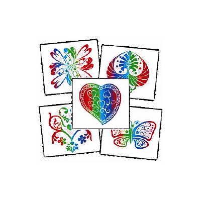 Tattoo, Rainbow Glitter (144/Pk) - - Medibad