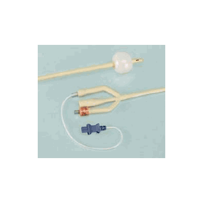 Temperature-Sensing Foley Catheter, 18 Fr, 16" 3-Way with Straight Tip