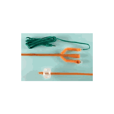 Temperature-Sensing Foley Catheter, 18 Fr., 5 cc Balloon
