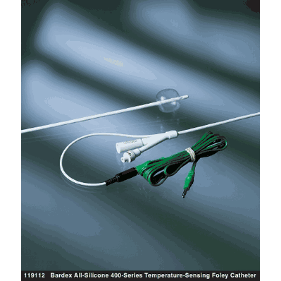 Temperature-Sensing Foley Catheter, 8 Fr., 3 cc Balloon