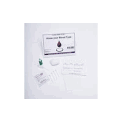 Test Kit, Blood Typing Test Card, Visual Read