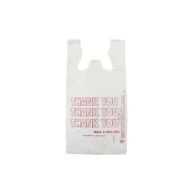 Thank You Bag 6.5 L X 11.5 W X 22 H Inch Hdpe