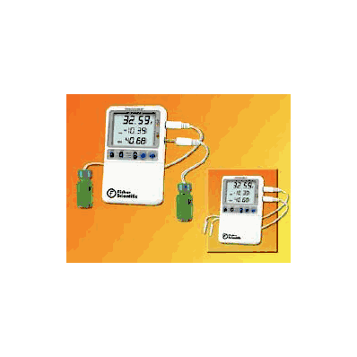 Thermometer, Dig W/Alarm 2senstraceable - -