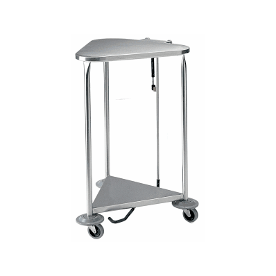 Hamper, Ss, W/Lid, Triangular, 35h - Medline
