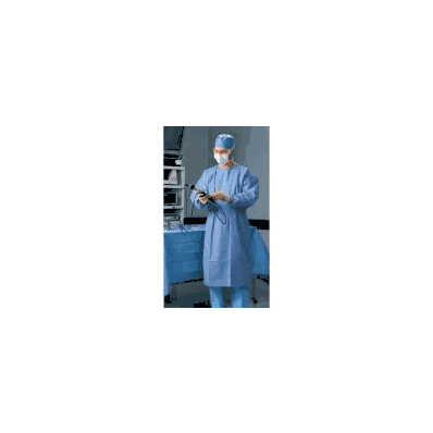 Procedure Gown Large 3-ply Sms Fabric Blue -