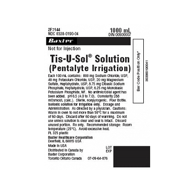 Solution, Tis-u-sol, Pentalyte, IrR, 1000ml -