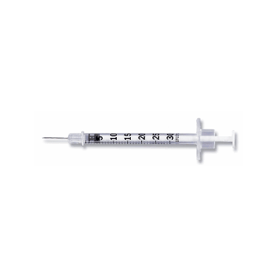 Syringe, Insulin, 0.3ml, 31gx 5/16" - Medline